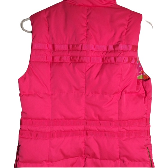 Lilly Pulitzer Tropical Pink Kate Puffer Vest size Small - Picture 9 of 11